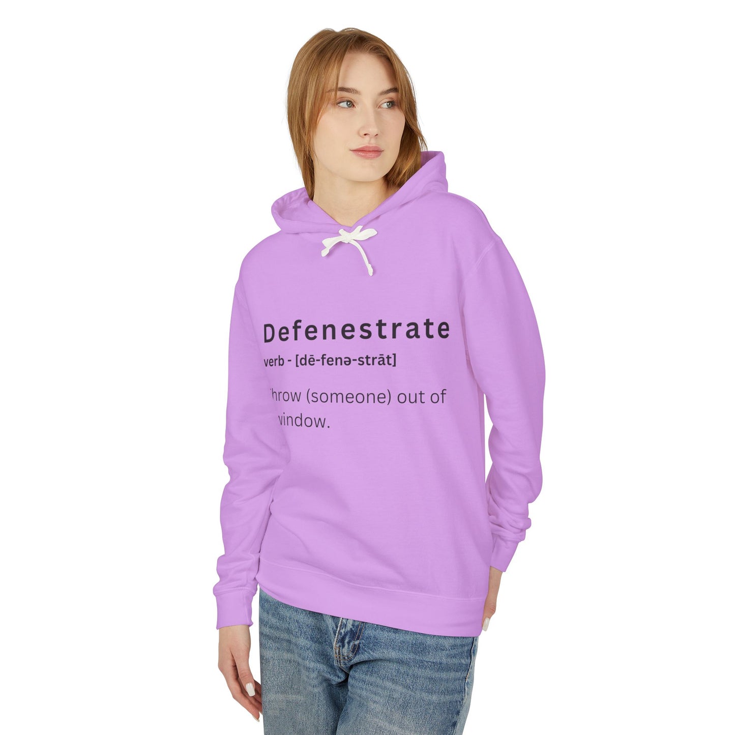 Defenestrate Hoodie - Lightweight Unisex Sweatshirt for Casual Fun