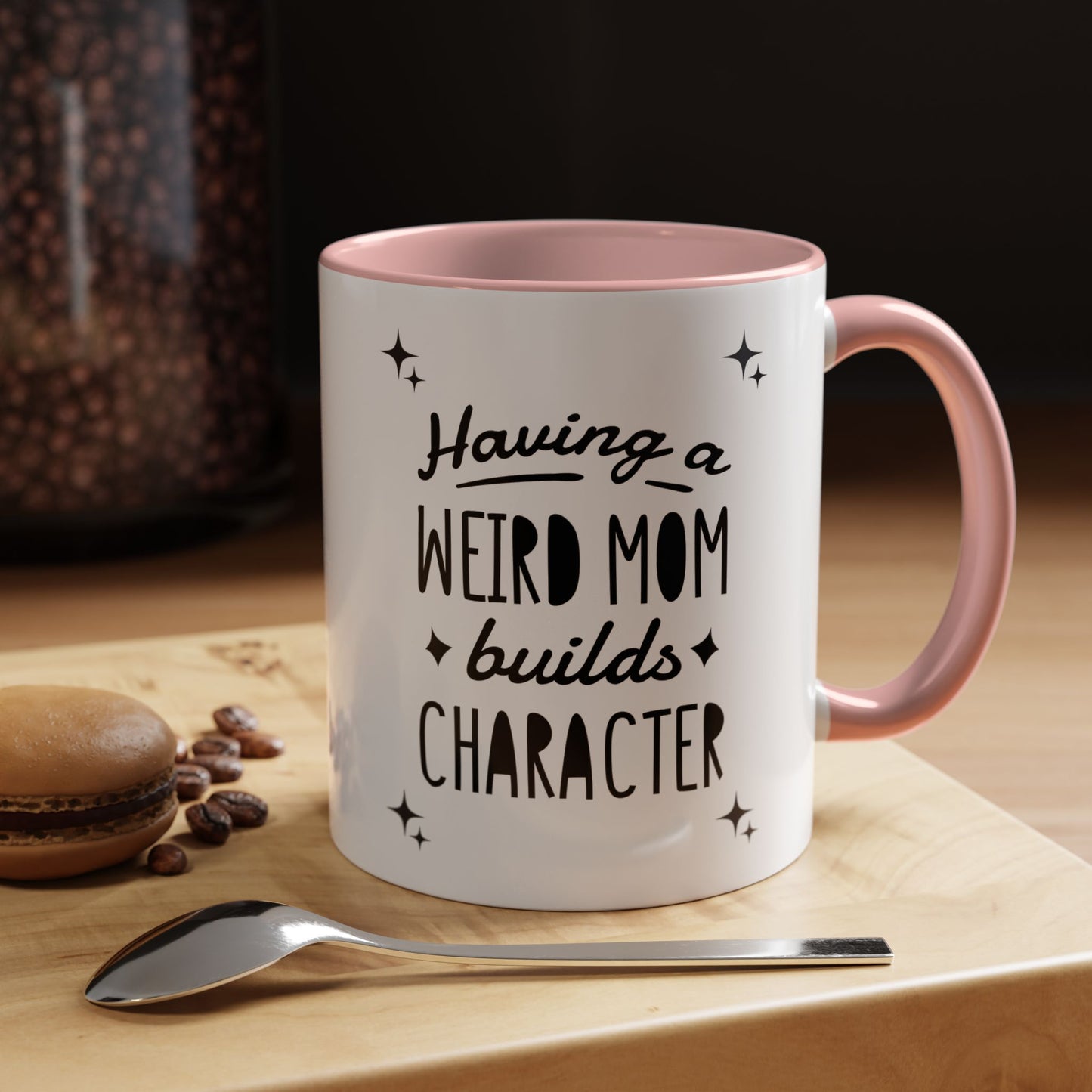 Weird Mom Character Coffee Mug - Fun Accent for Unique Moms