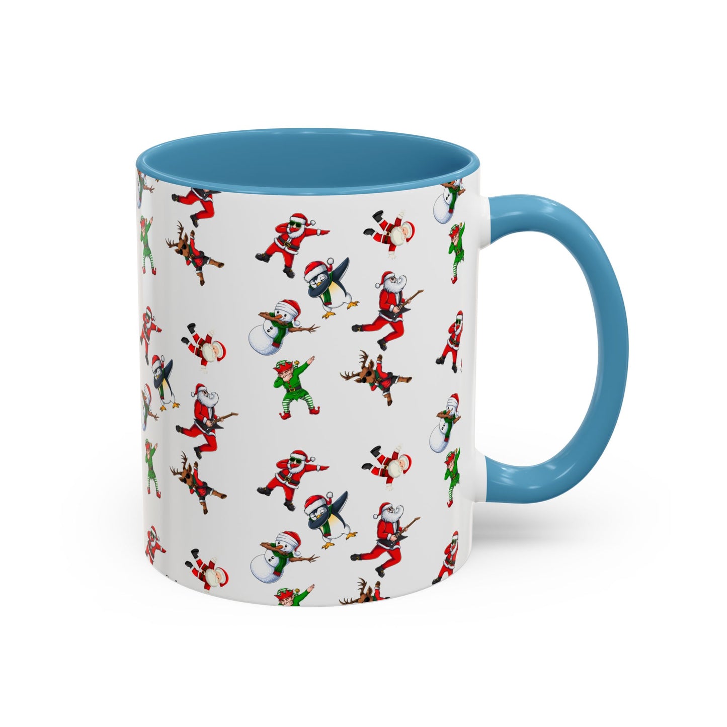 Festive Santa and Elf Coffee Mug - Fun Christmas Drinkware