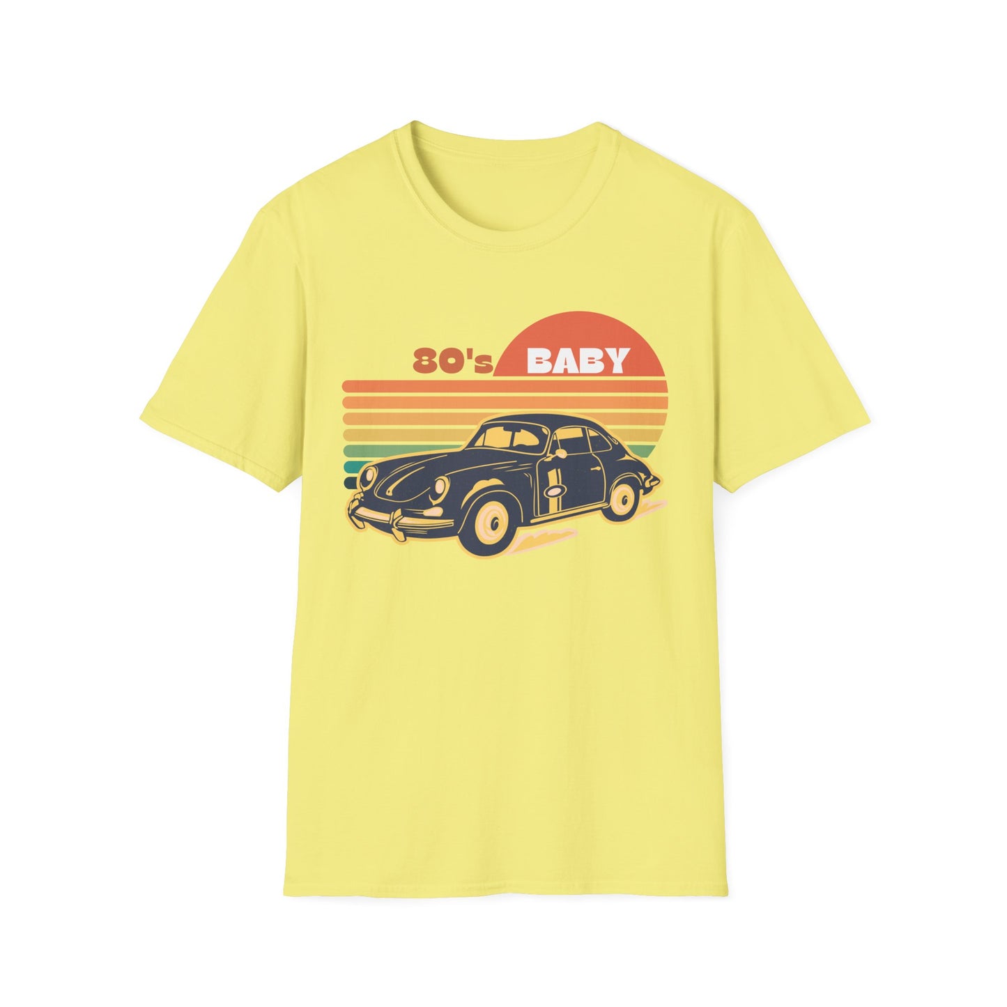 80's Baby Vintage Car Unisex Softstyle T-Shirt