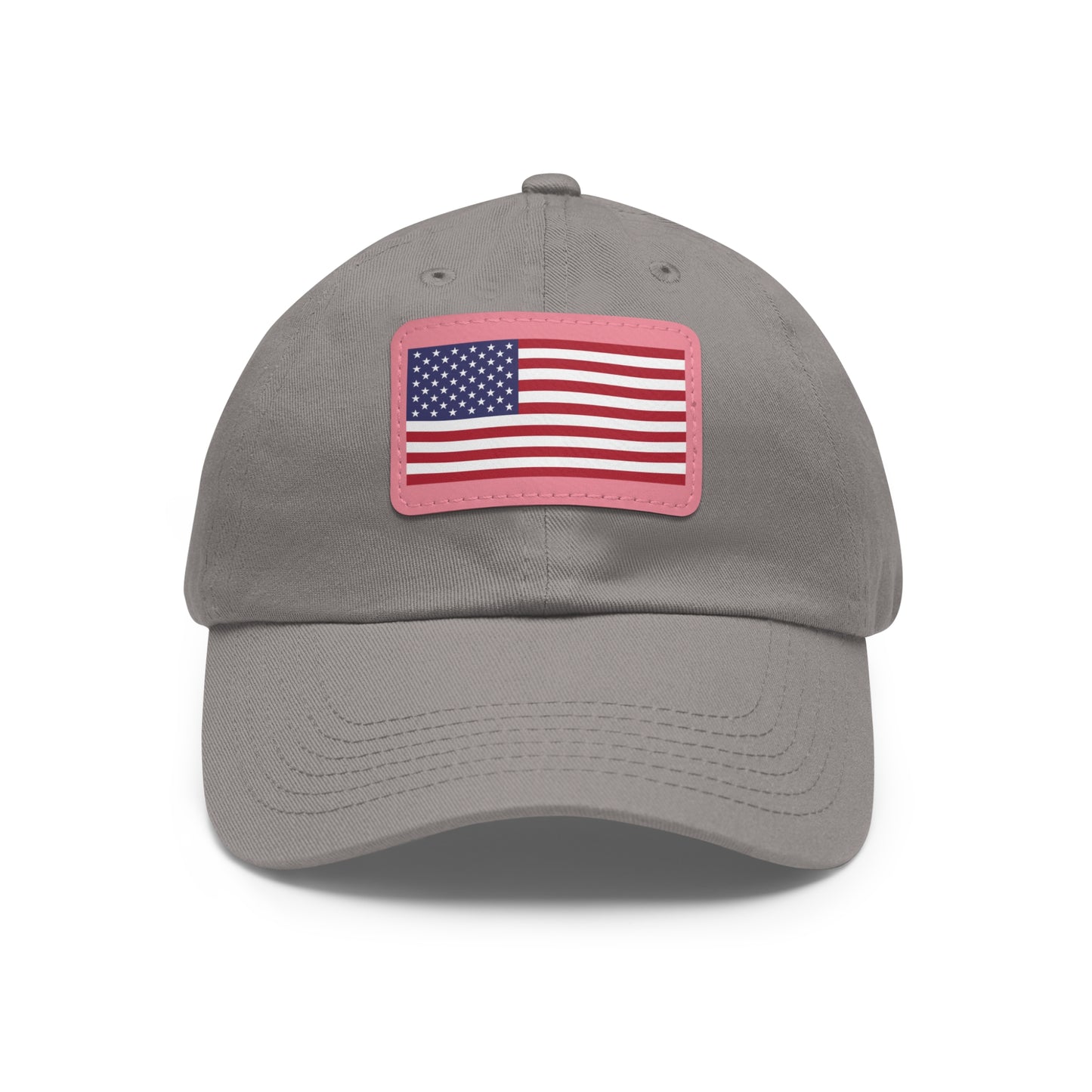 Patriotic Dad Hat with Leather Patch – USA Flag Cap for Summer Adventures