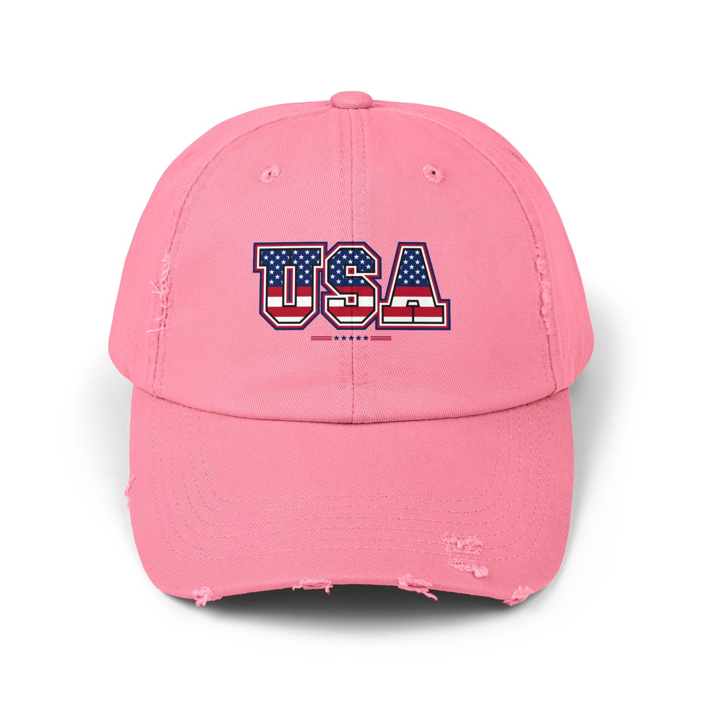 Unisex Distressed USA Cap - Casual Style for Outdoor Adventures