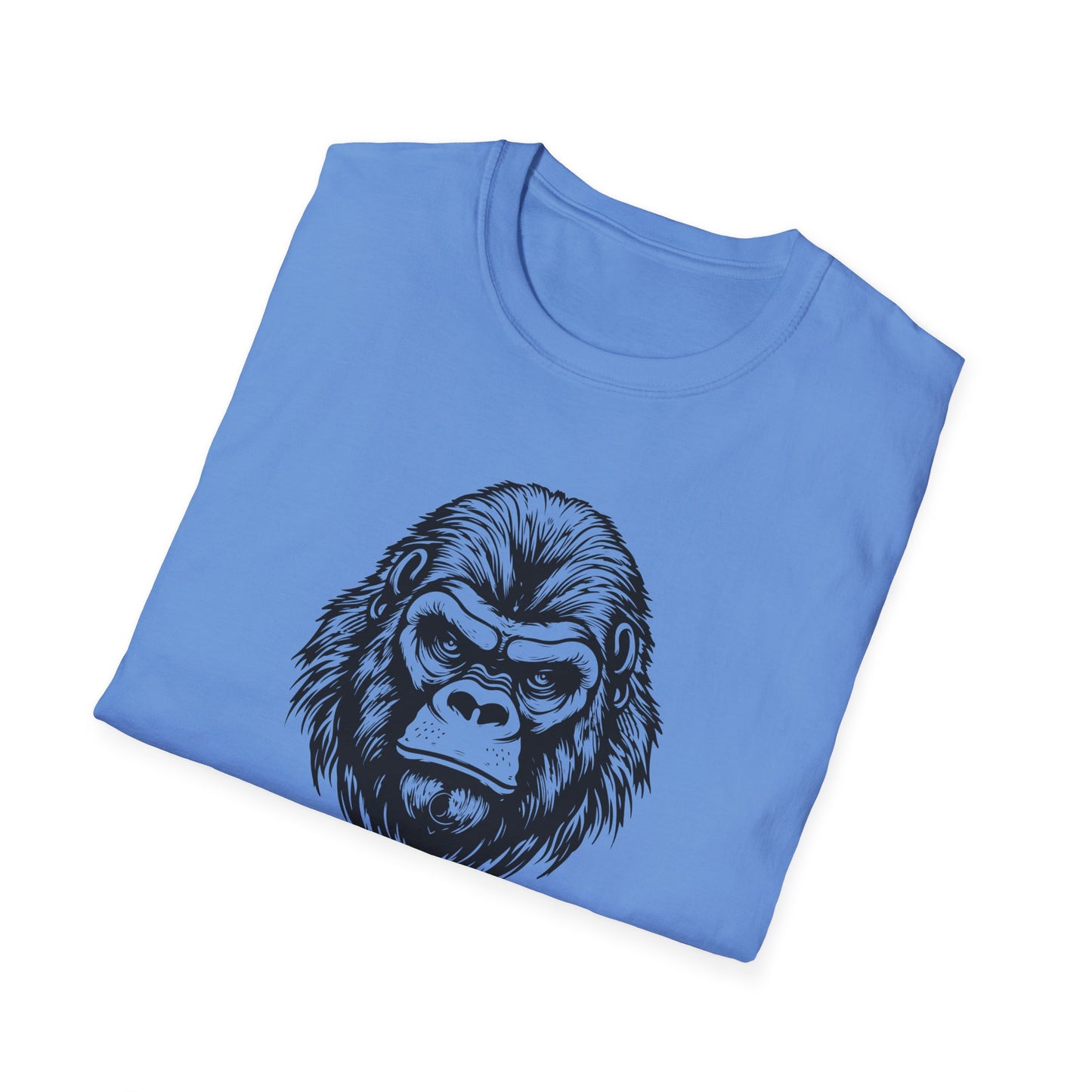 Funny Gorilla Movie Watcher Unisex Softstyle T-Shirt