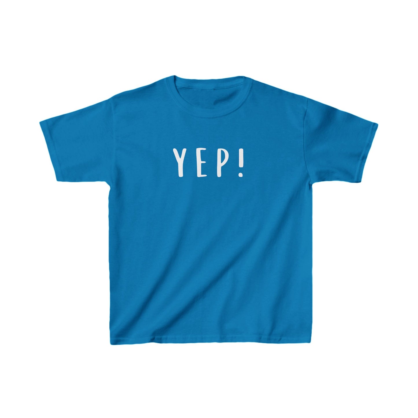 Funny Kids Tee - "YEP!" Heavy Cotton Shirt for Playful Days