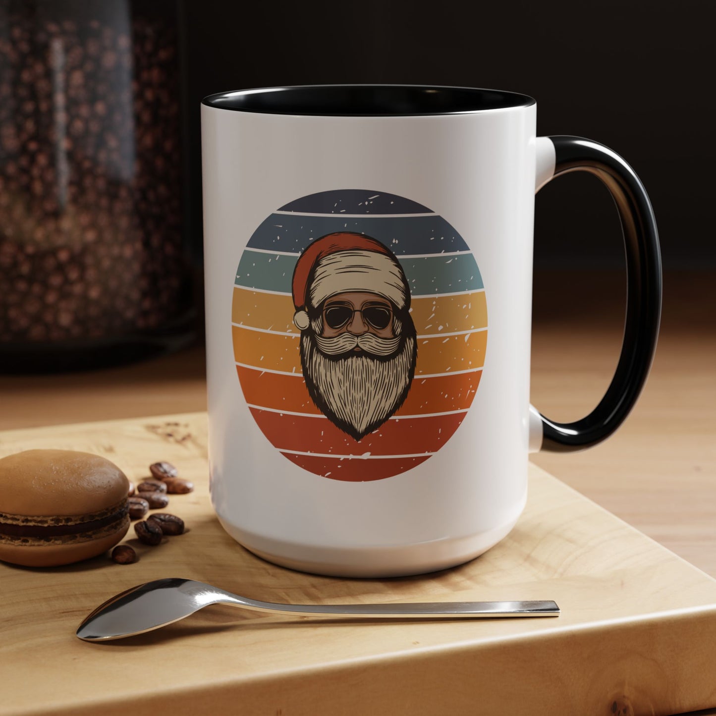 Cool Santa Sunglasses Accent Coffee Mug | 11oz & 15oz | Perfect Holiday Gift