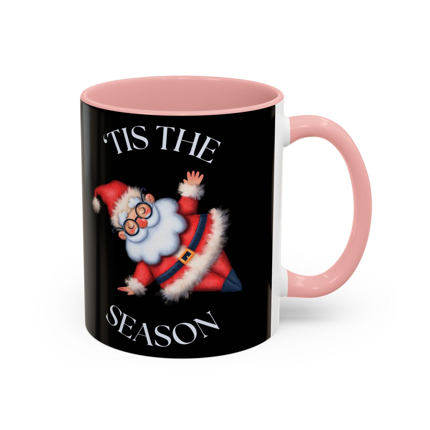 ‘Tis The Season Santa Accent Coffee Mug - Christmas Holiday Drinkware