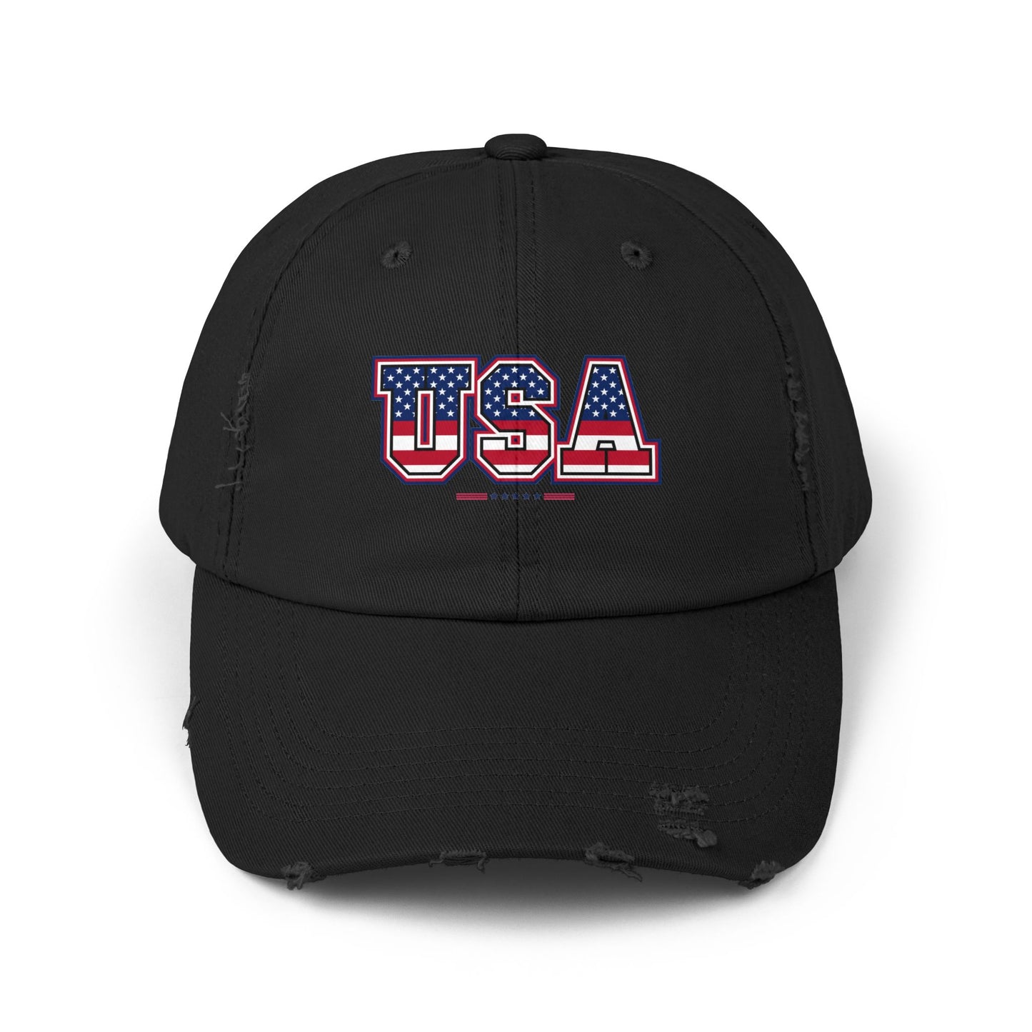 Unisex Distressed USA Cap - Casual Style for Outdoor Adventures