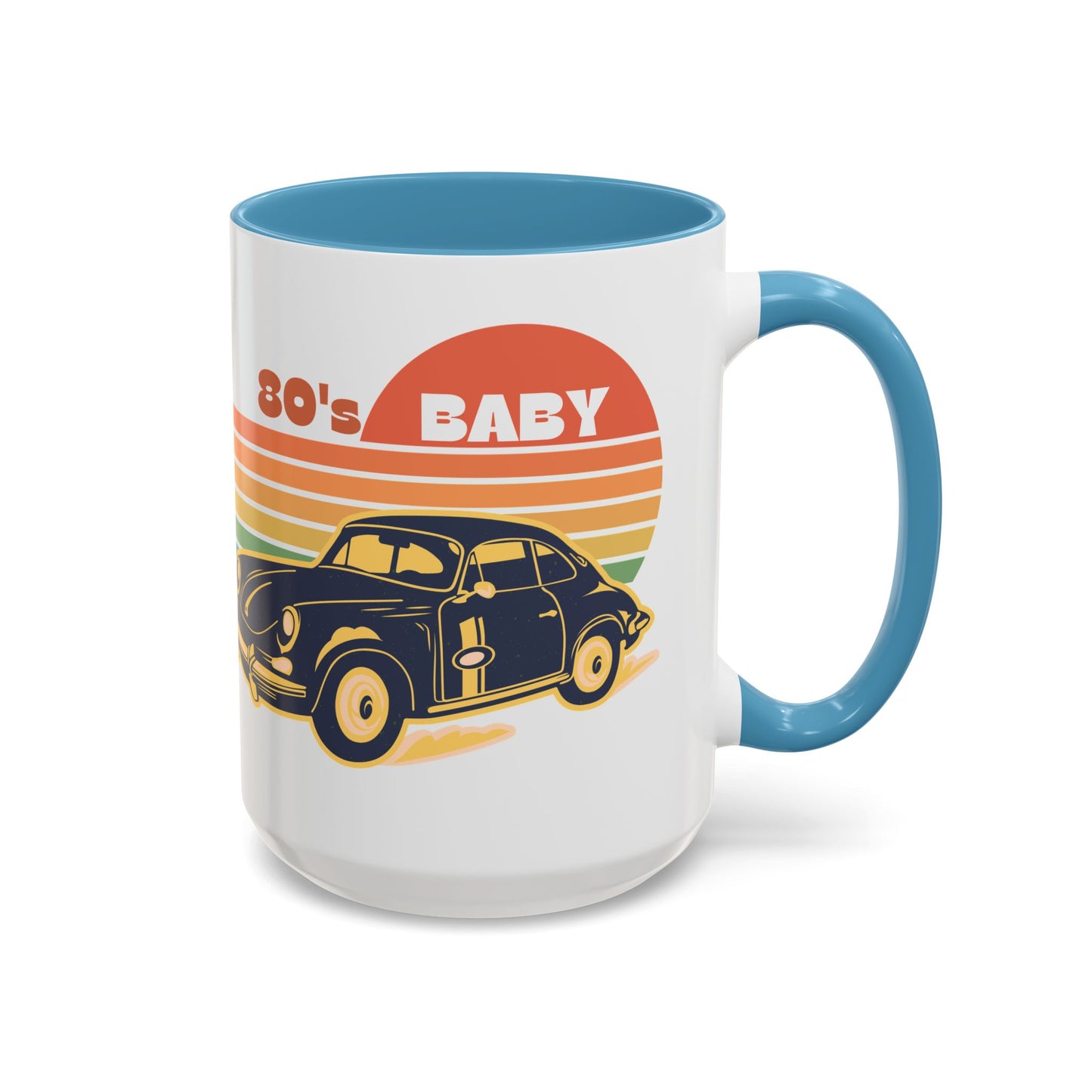 Retro 80's Baby Coffee Mug - Vintage Car Design, Perfect for Nostalgia Lovers