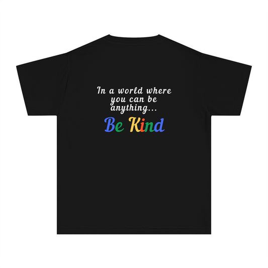 Inspirational Youth Midweight Tee - "Be Kind" Graphic T-Shirt