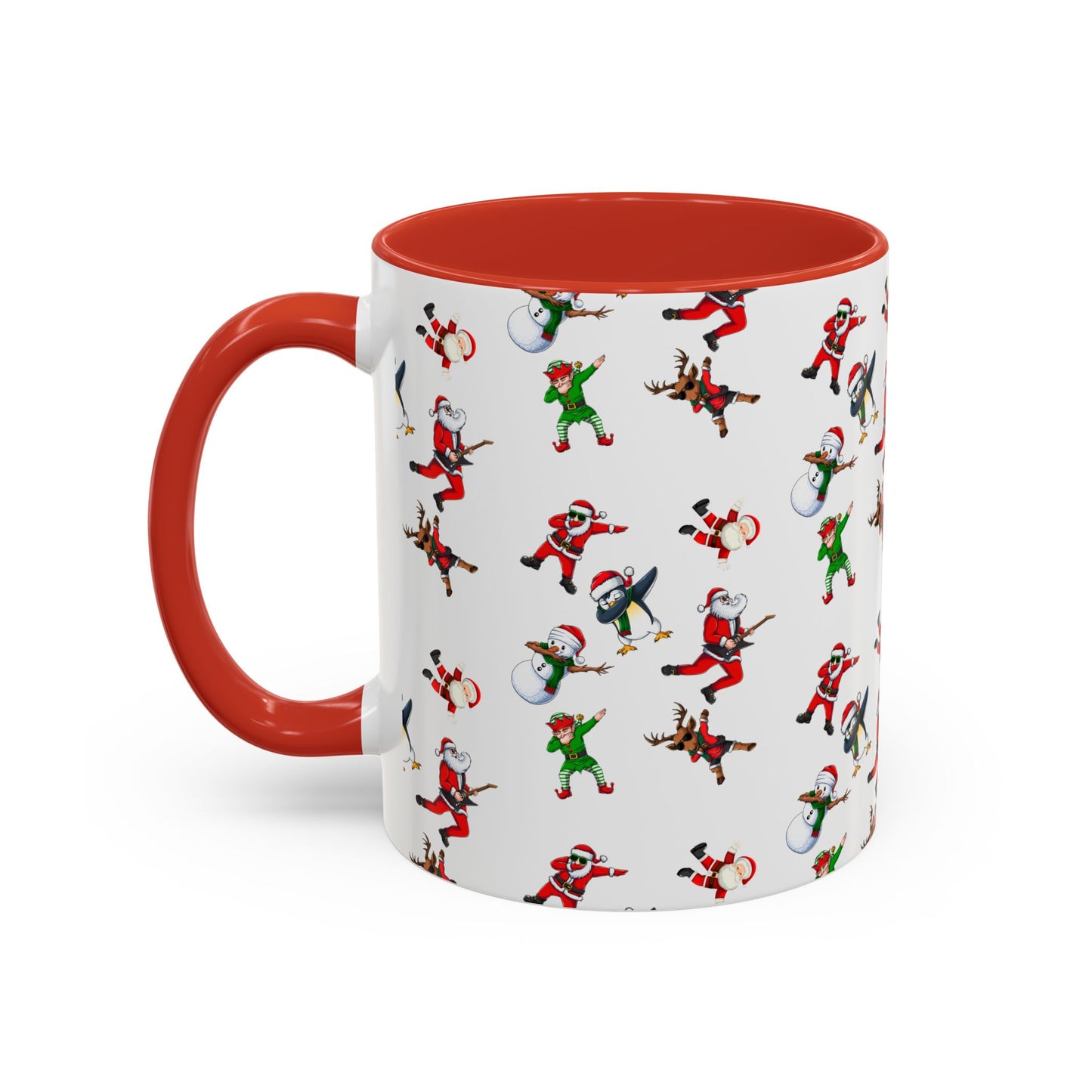 Festive Santa and Elf Coffee Mug - Fun Christmas Drinkware