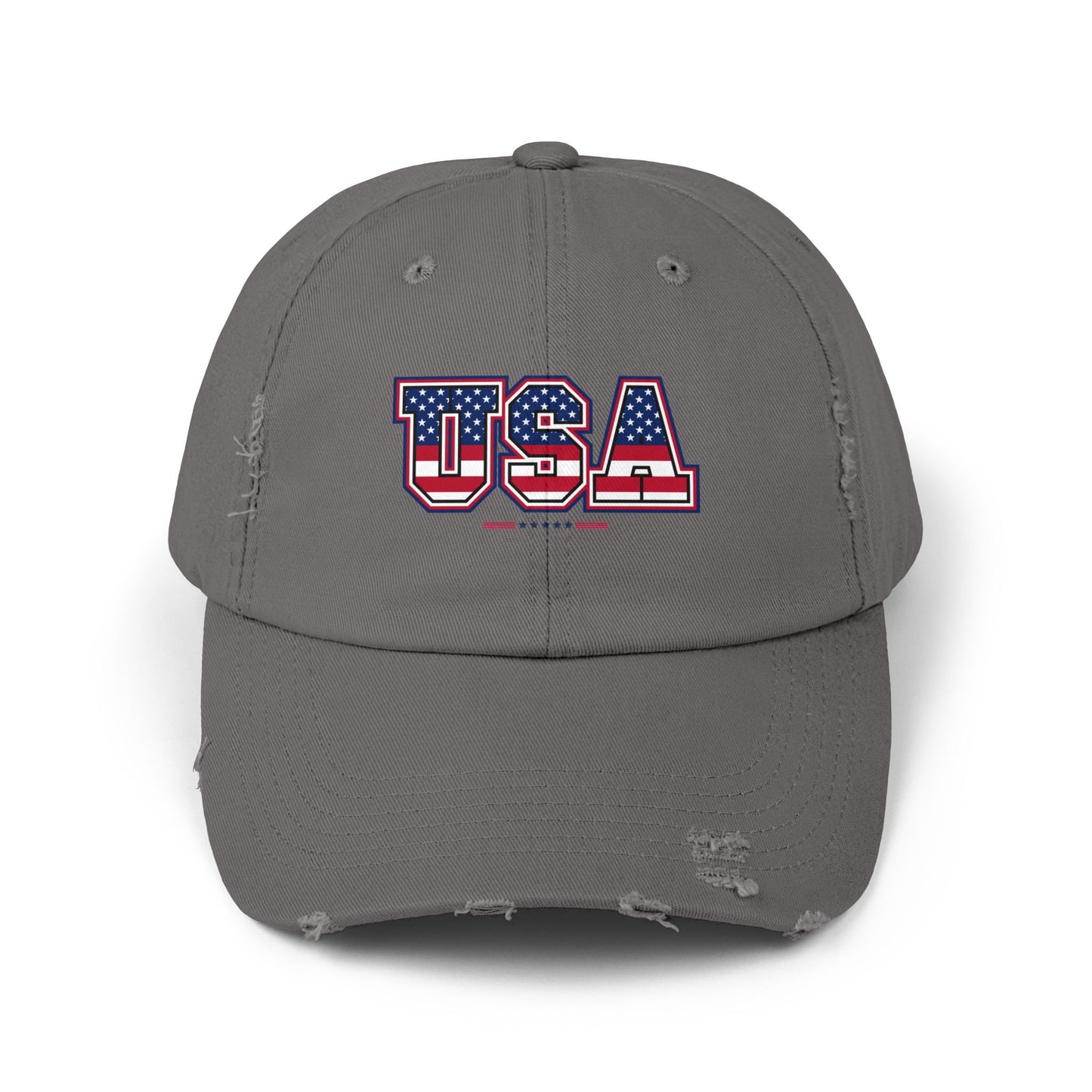 Unisex Distressed USA Cap - Casual Style for Outdoor Adventures