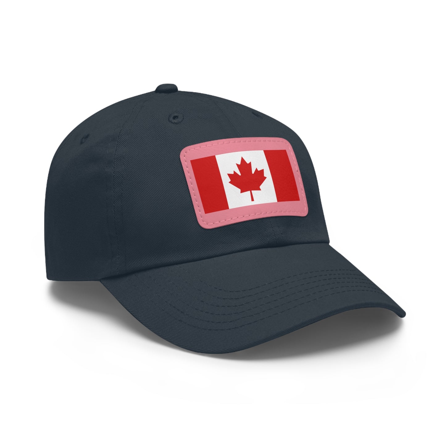 Canada Flag Dad Hat with Leather Patch | Classic White Cap for Outdoors & Celebrations