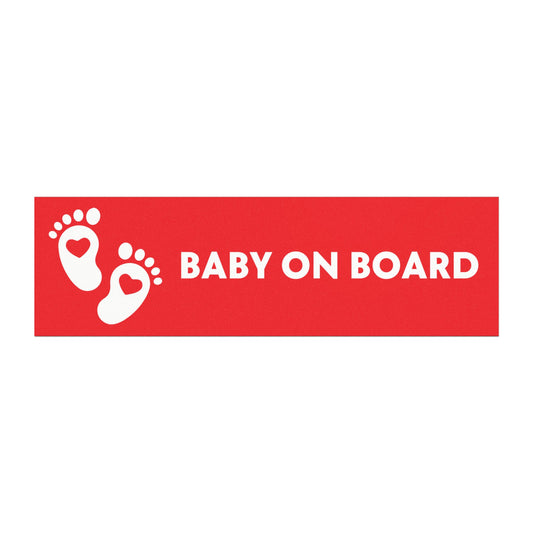 Baby On Board Car Magnet - Cute Feet Design for New Parents