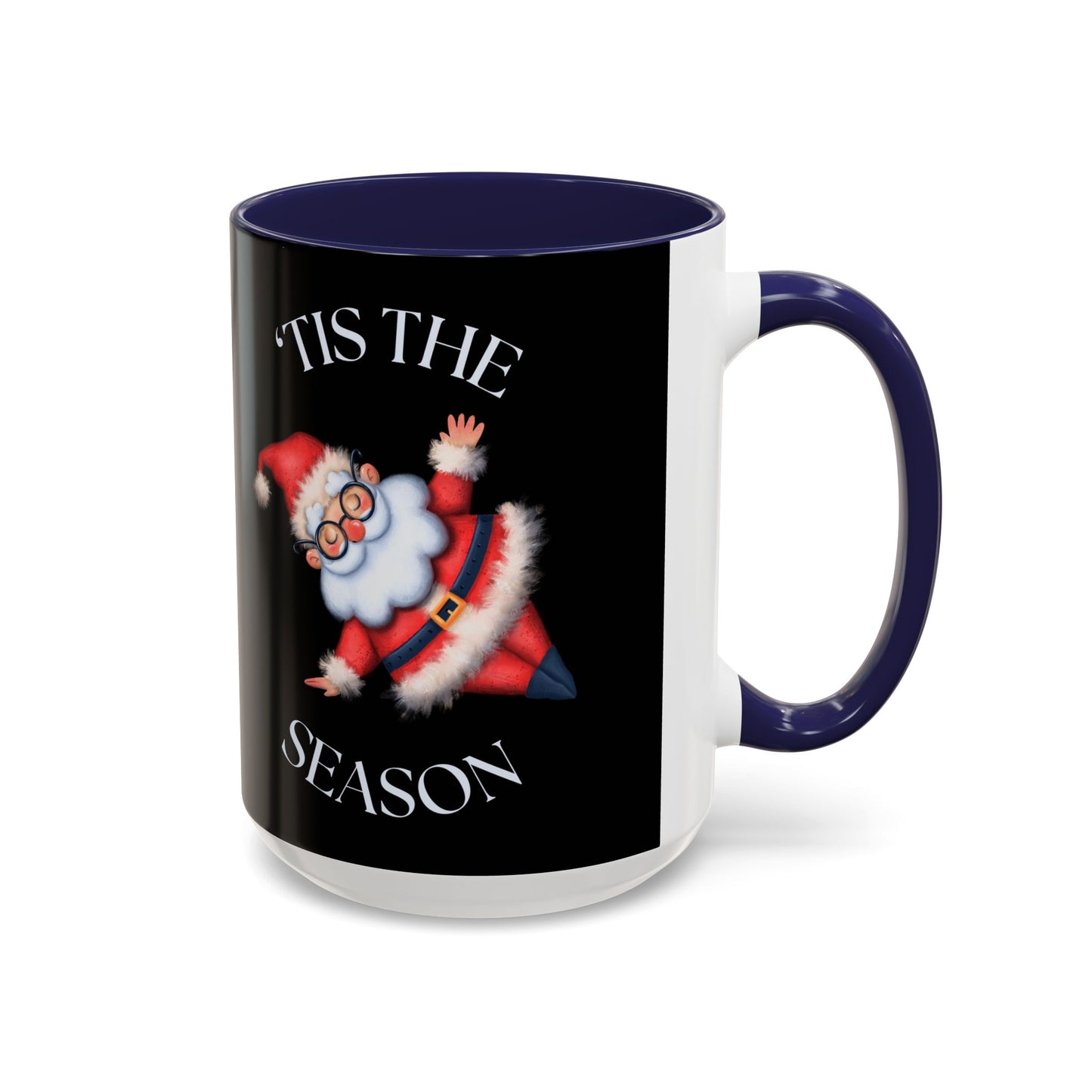 ‘Tis The Season Santa Accent Coffee Mug - Christmas Holiday Drinkware