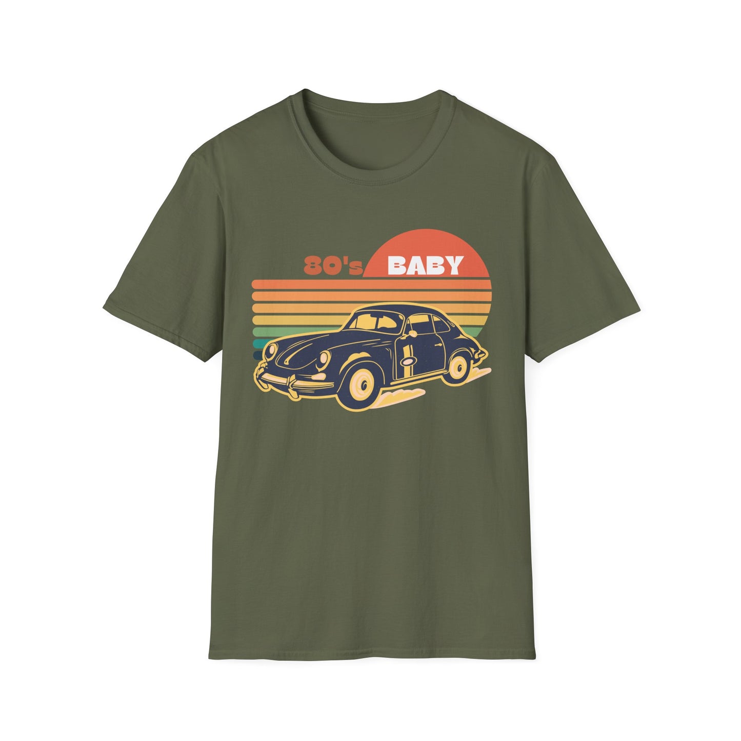 80's Baby Vintage Car Unisex Softstyle T-Shirt