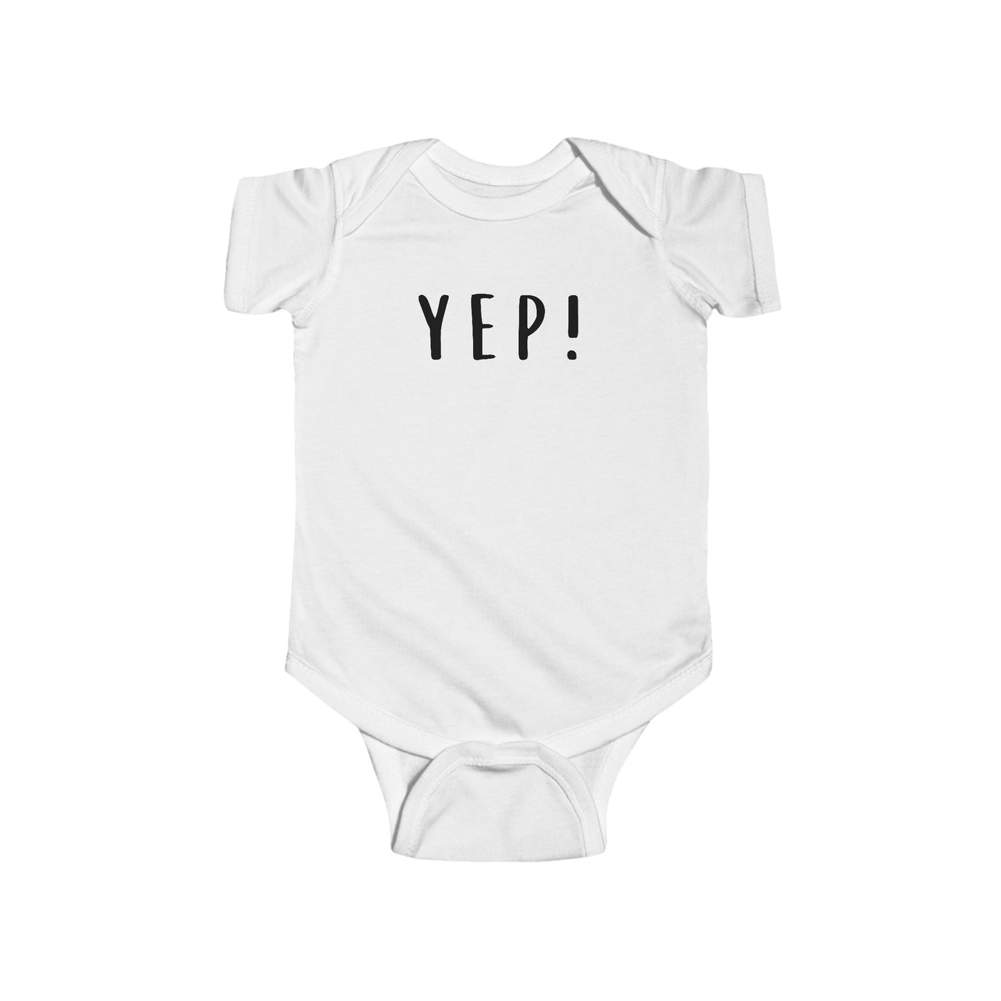 Funny Yellow Infant Bodysuit - YEP! - Perfect Baby Gift for New Parents