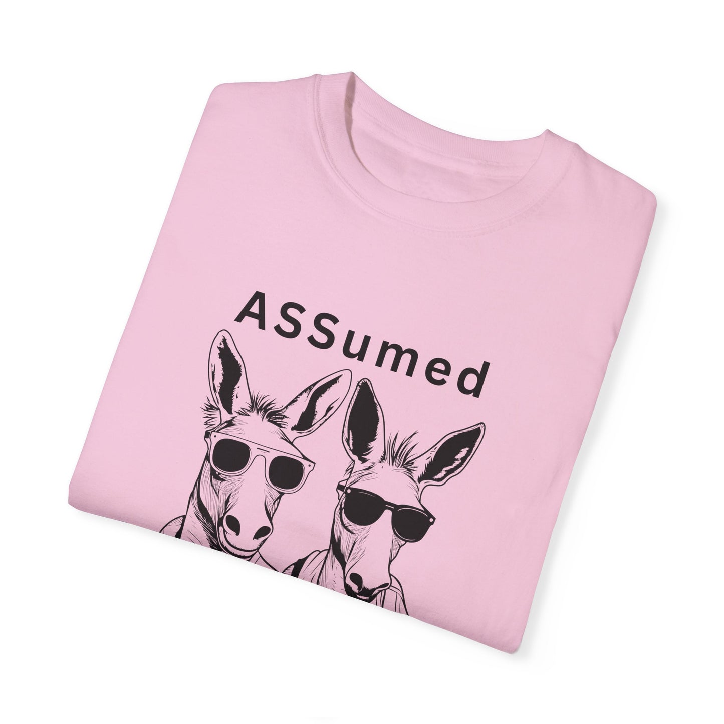 Unisex Garment-Dyed T-Shirt - Funny Kangaroo Design with 'ASSumed Innocent' Text