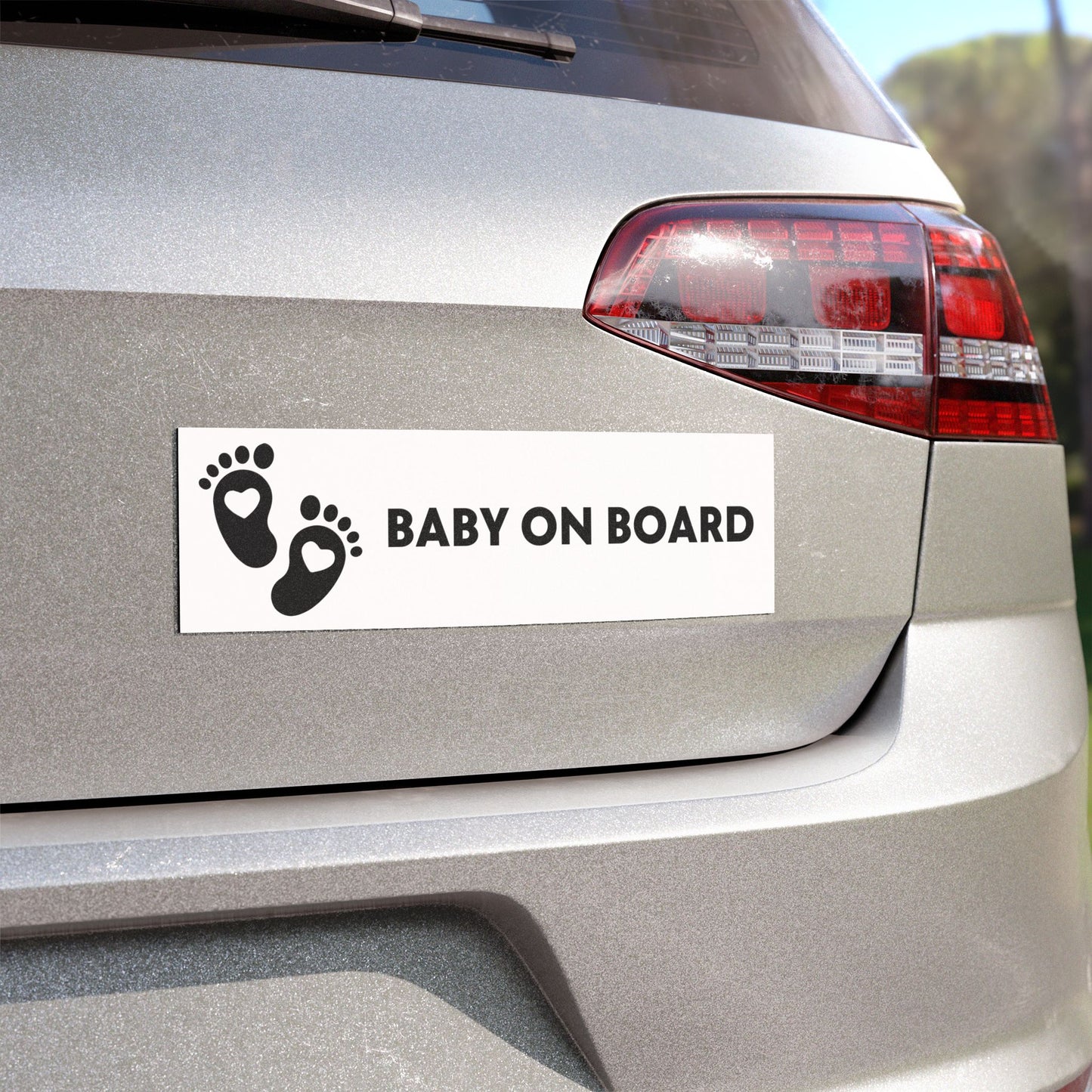 Baby On Board Car Magnet - Cute Baby Feet Design for New Parents