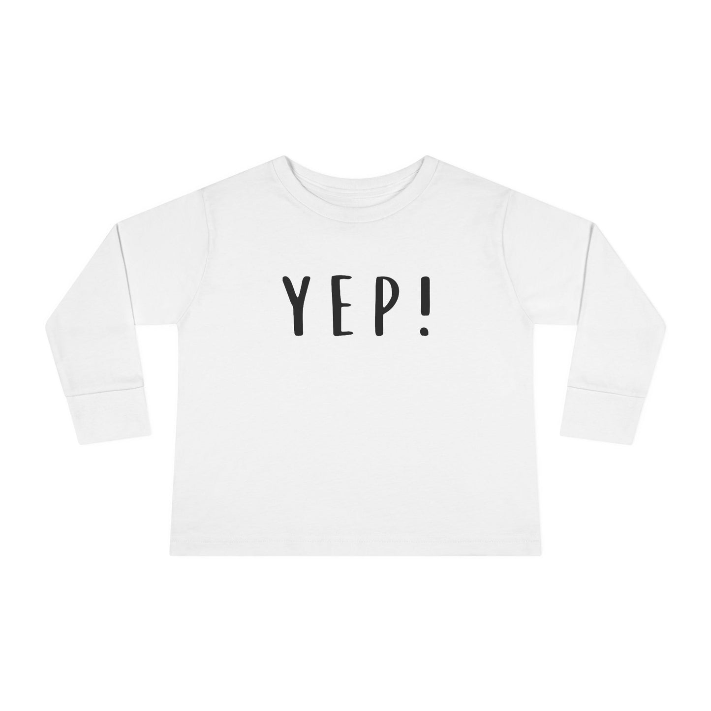 Funny Toddler Long Sleeve Tee - 'YEP!' Cute Kids Shirt for Playtime