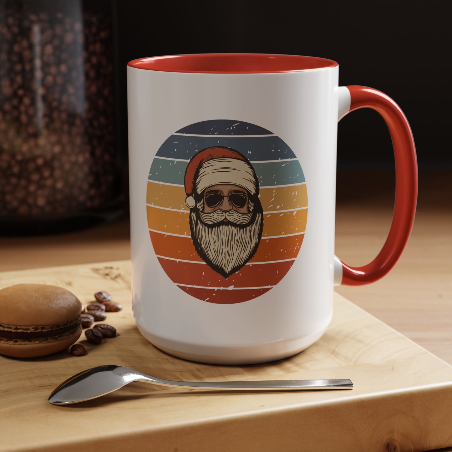 Cool Santa Sunglasses Accent Coffee Mug | 11oz & 15oz | Perfect Holiday Gift