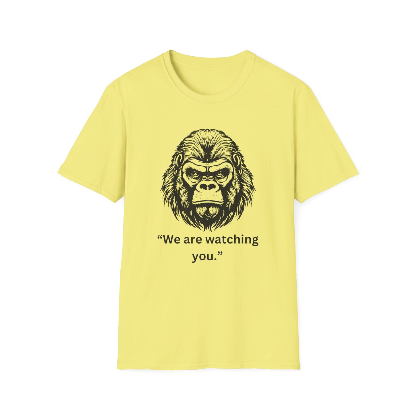 Funny Gorilla Movie Watcher Unisex Softstyle T-Shirt