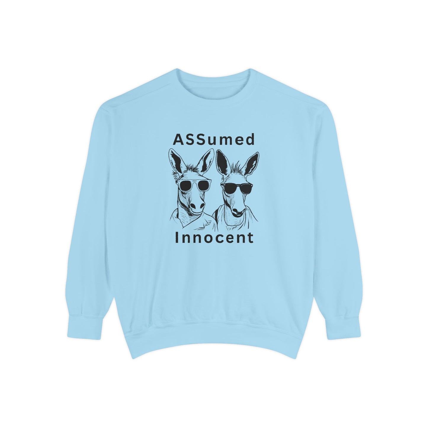 ASSUmEm Innocent Unisex Sweatshirt - Funny Animal Graphic Pullover for Casual Wear