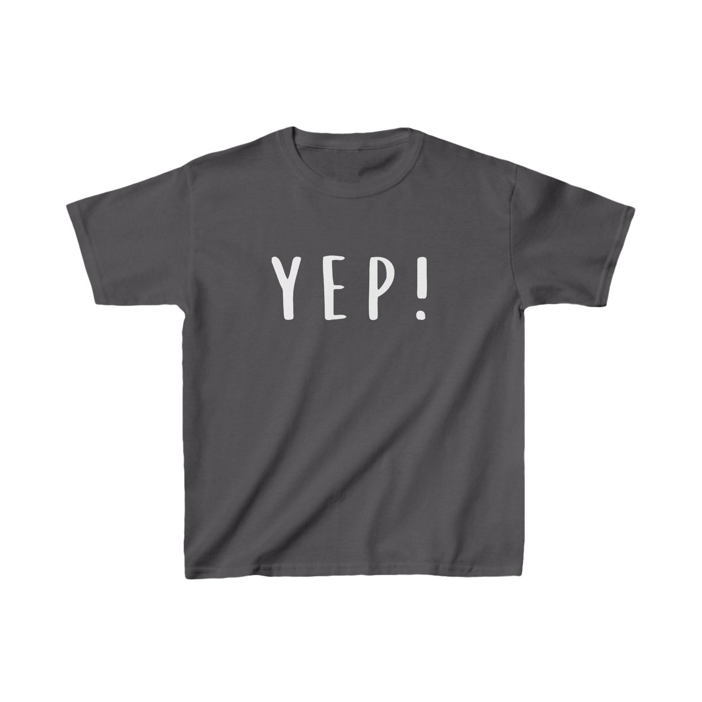 Funny Kids Tee - "YEP!" Heavy Cotton Shirt for Playful Days