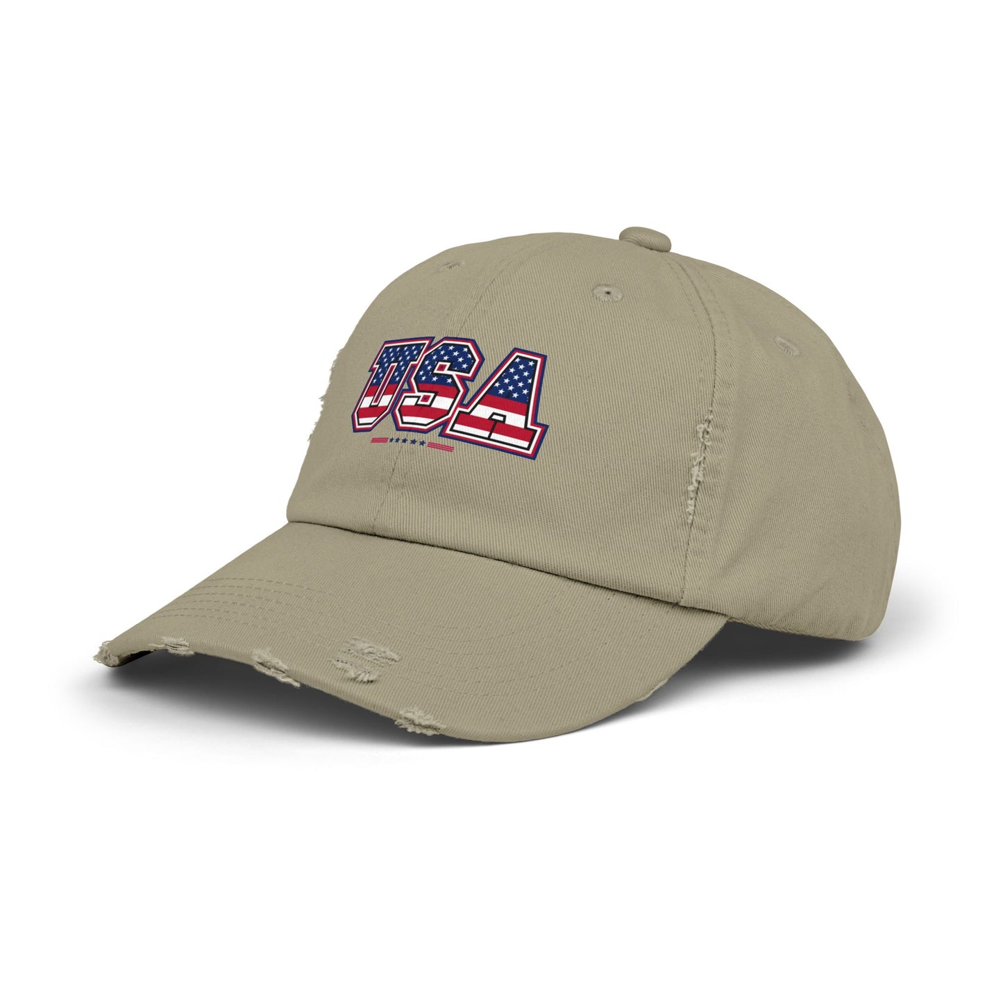 Unisex Distressed USA Cap - Casual Style for Outdoor Adventures