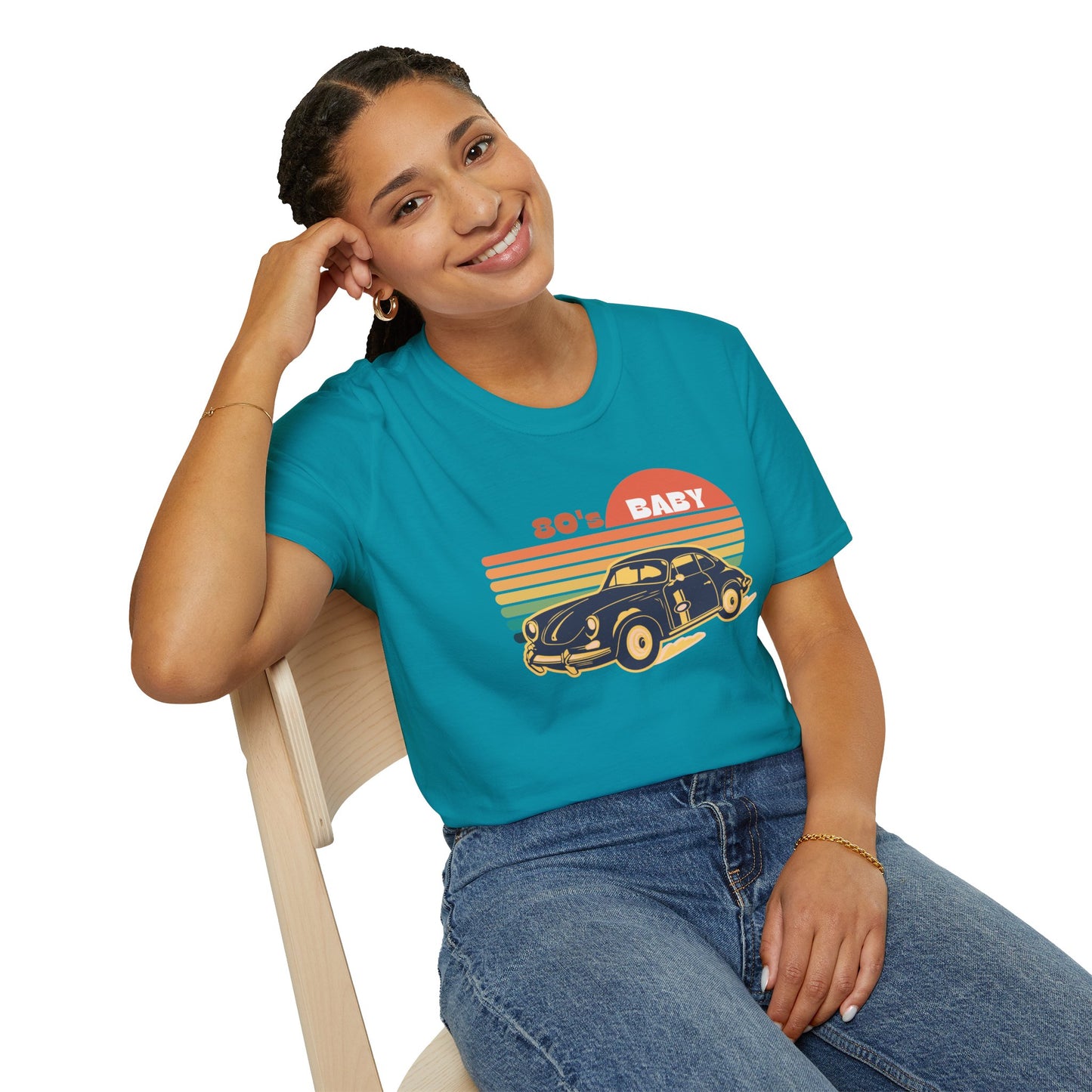 80's Baby Vintage Car Unisex Softstyle T-Shirt