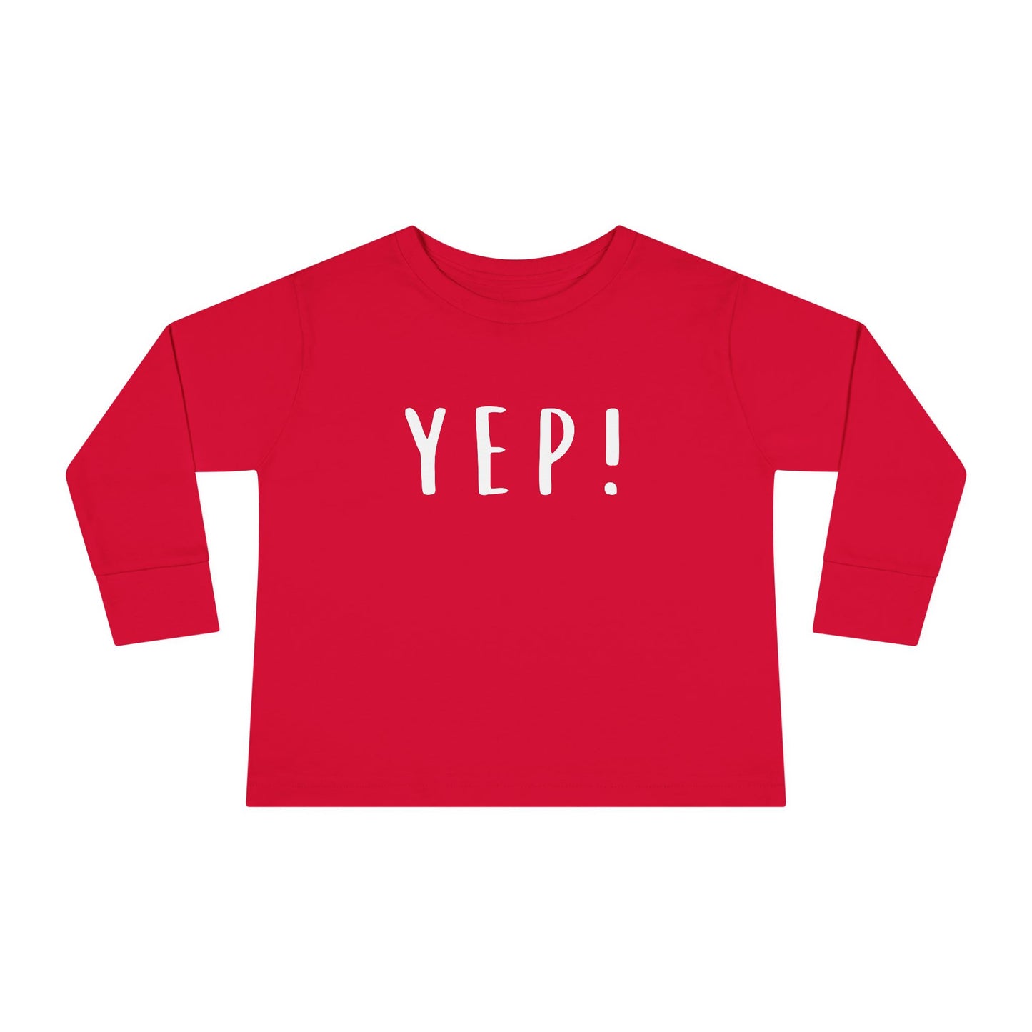 Toddler Long Sleeve Tee - Fun 'YEP!' Graphic Shirt for Kids