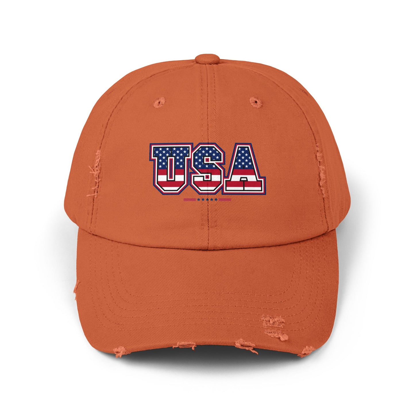 Unisex Distressed USA Cap - Casual Style for Outdoor Adventures