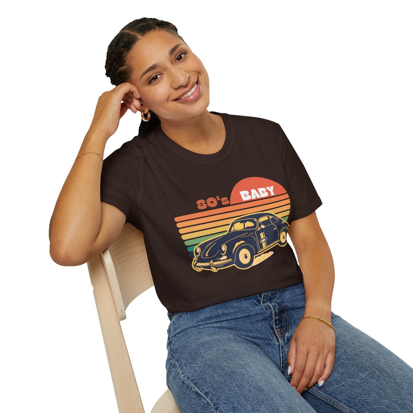 80's Baby Vintage Car Unisex Softstyle T-Shirt