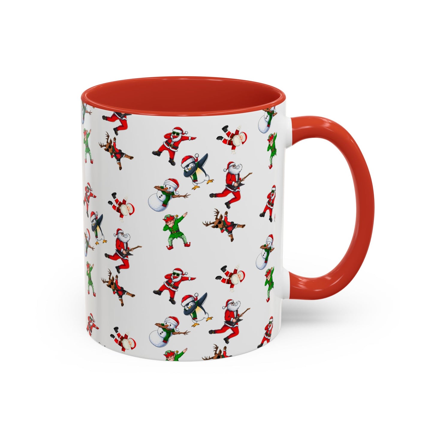 Festive Santa and Elf Coffee Mug - Fun Christmas Drinkware