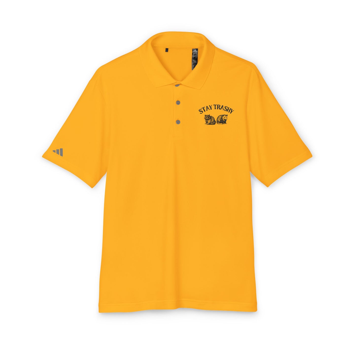 Stay Trashy Unisex Performance Polo - Bright Yellow Adidas Shirt