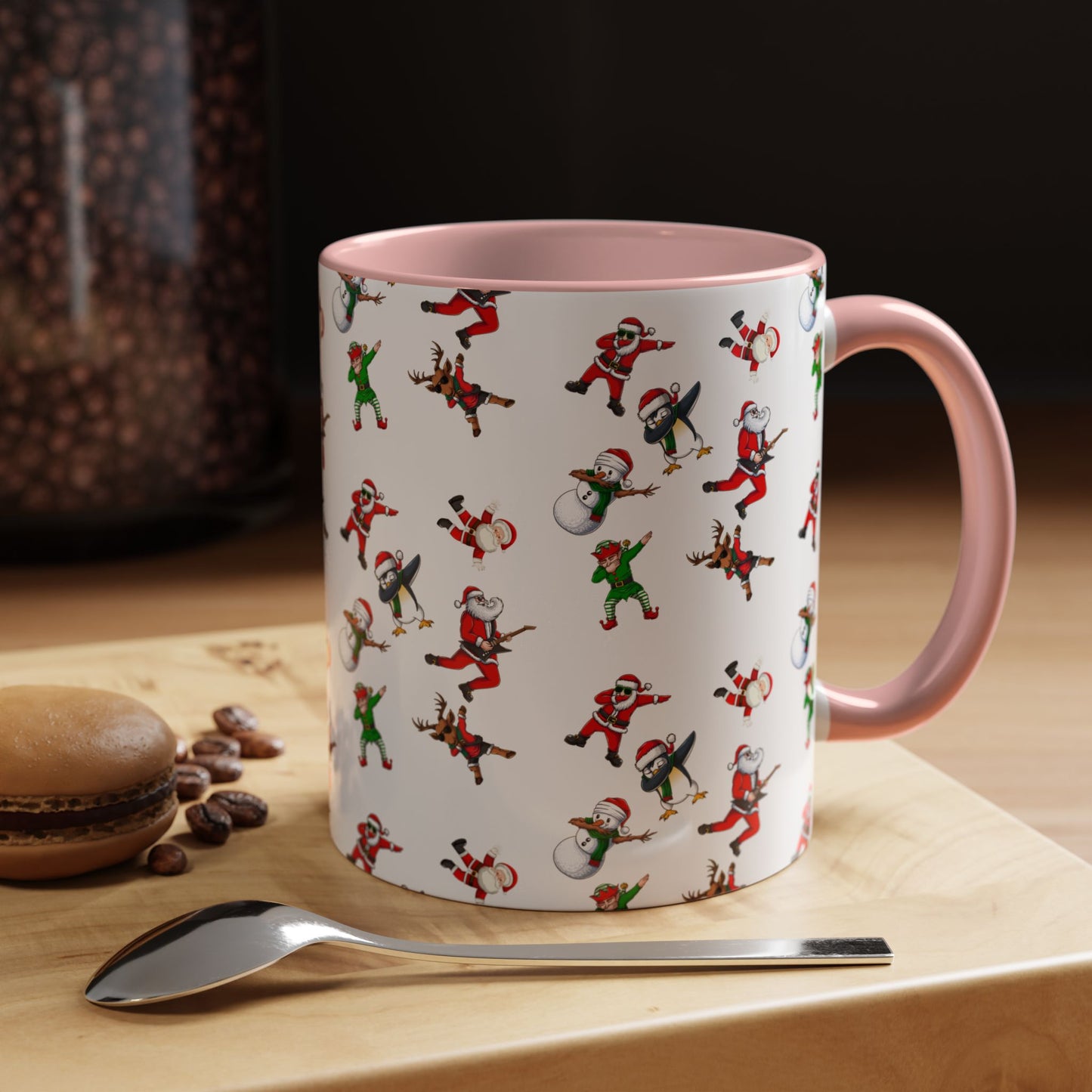 Festive Santa and Elf Coffee Mug - Fun Christmas Drinkware