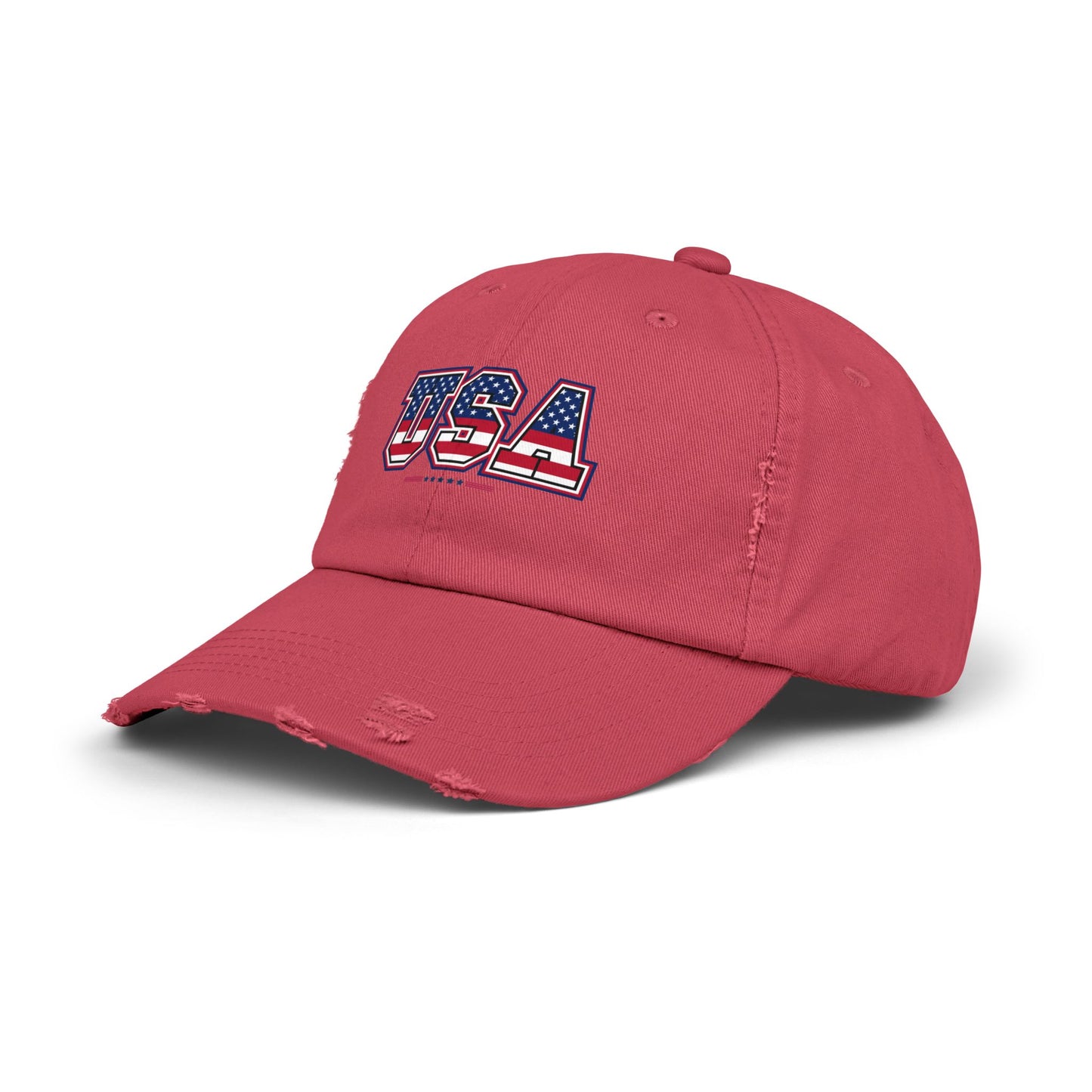 Unisex Distressed USA Cap - Casual Style for Outdoor Adventures