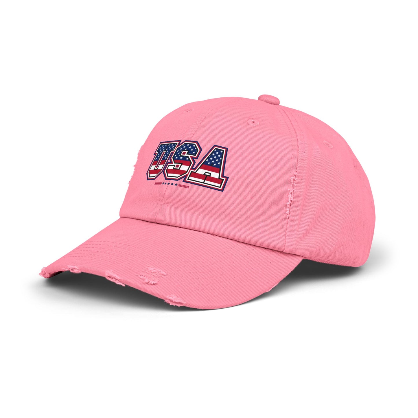 Unisex Distressed USA Cap - Casual Style for Outdoor Adventures