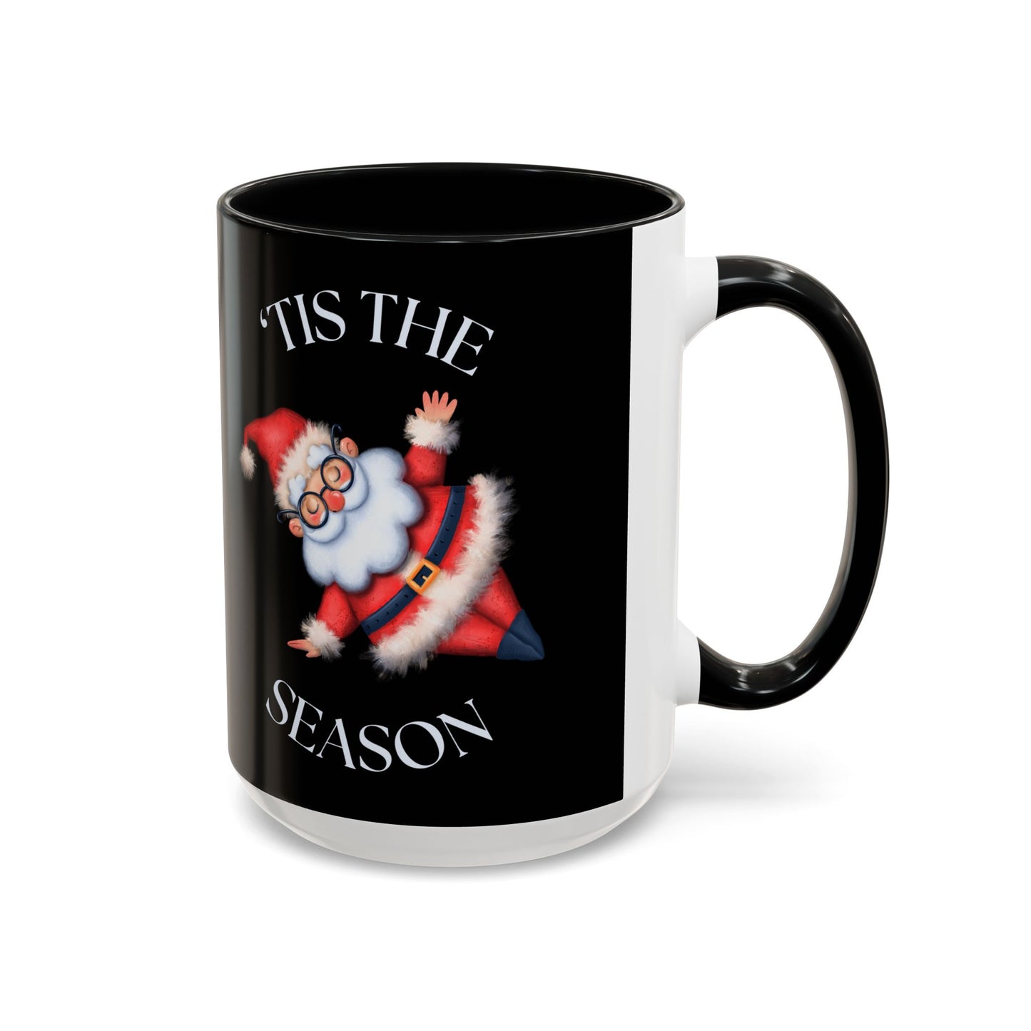 ‘Tis The Season Santa Accent Coffee Mug - Christmas Holiday Drinkware