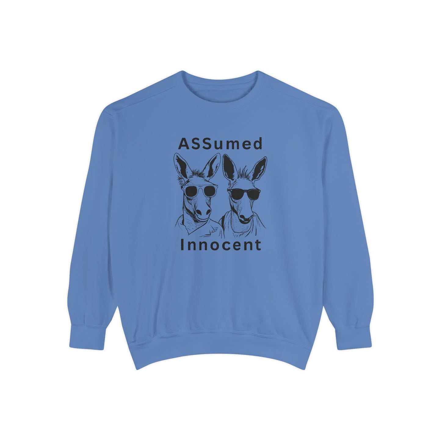 ASSUmEm Innocent Unisex Sweatshirt - Funny Animal Graphic Pullover for Casual Wear