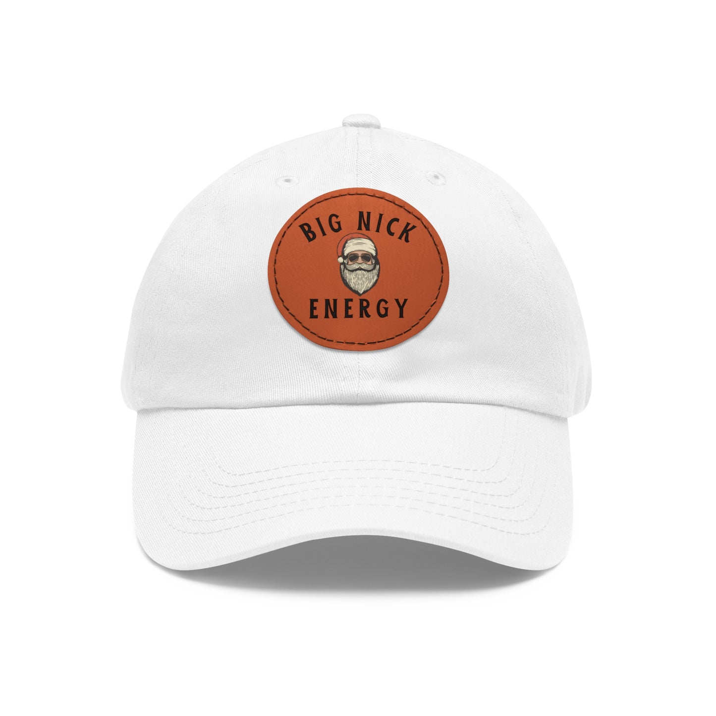 Big Nick Energy Dad Hat with Leather Patch - Black Cap for Everyday Adventures