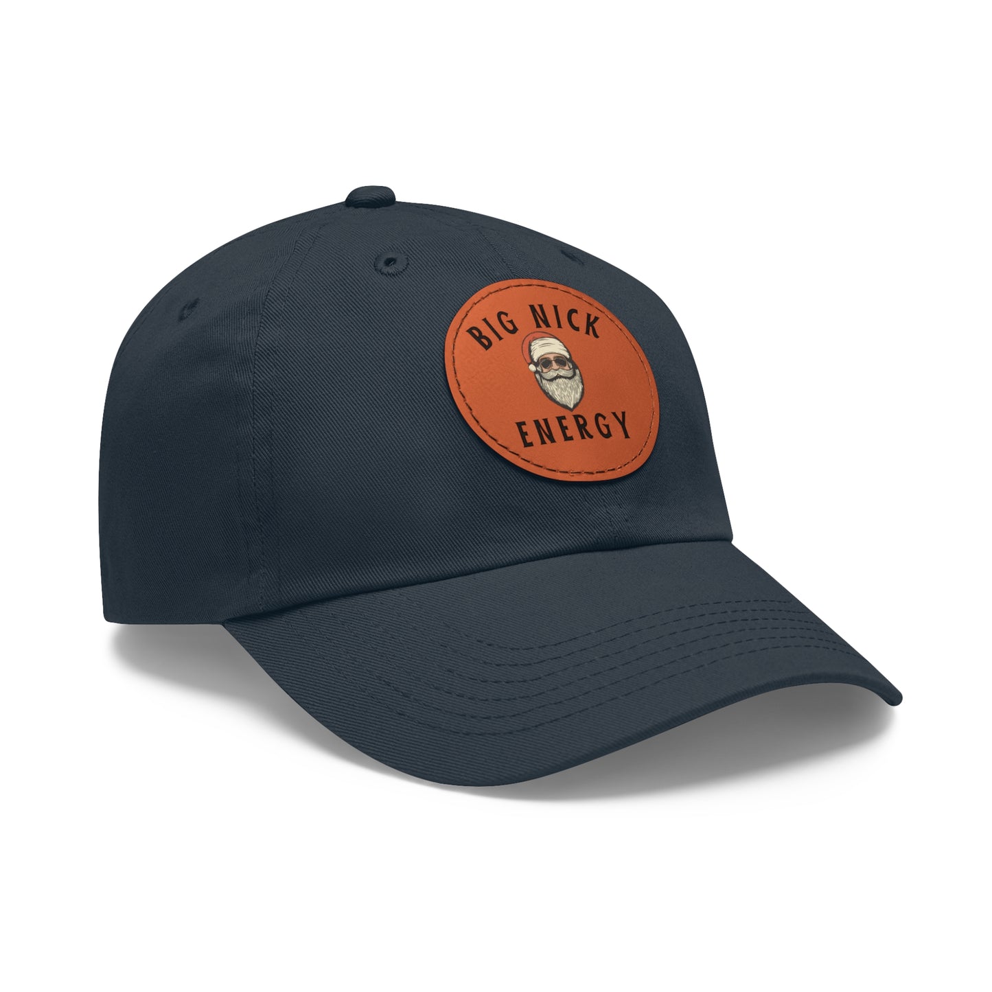 Big Nick Energy Dad Hat with Leather Patch - Black Cap for Everyday Adventures