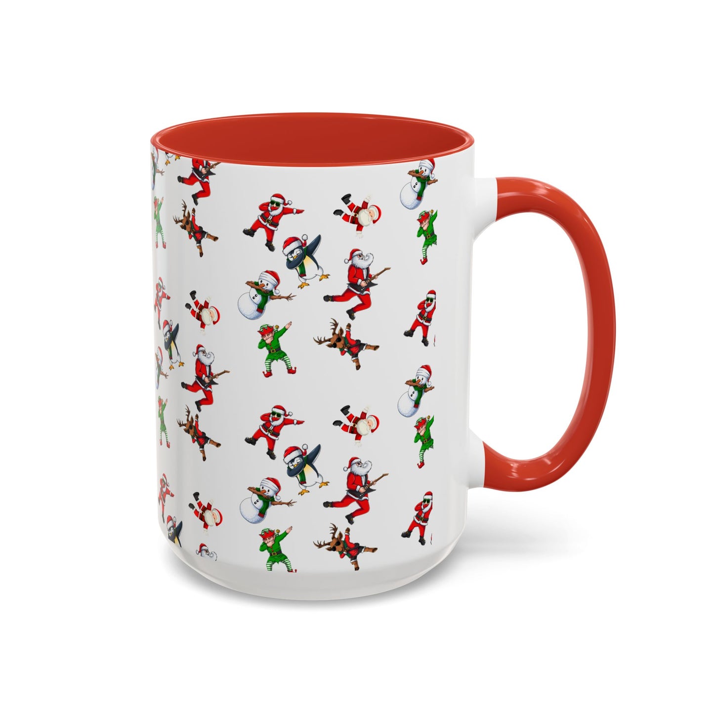 Festive Santa and Elf Coffee Mug - Fun Christmas Drinkware