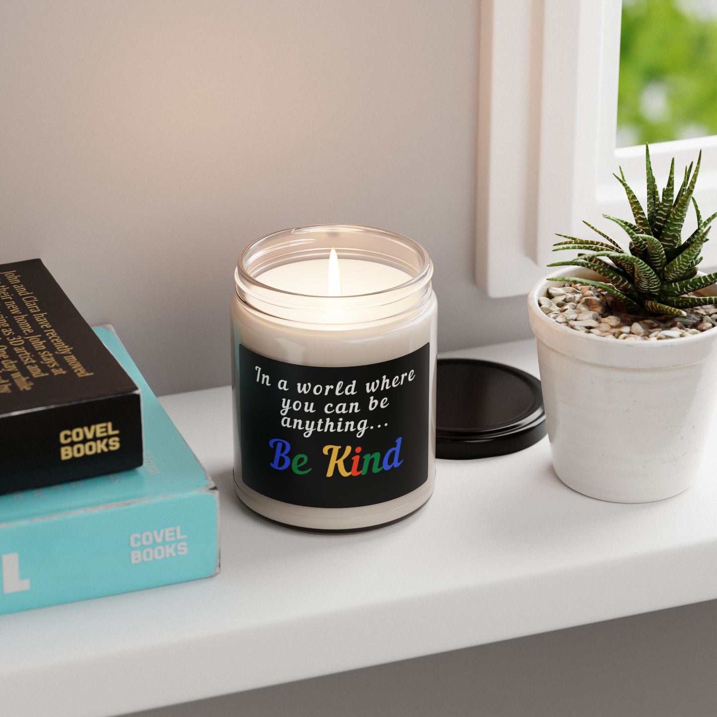 Be Kind Scented Soy Candle - 9oz Inspirational Candle for Self-Care & Gifting