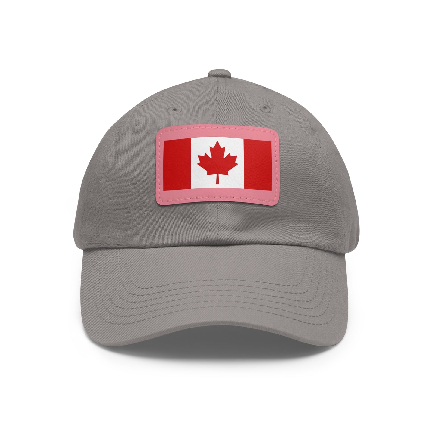 Canada Flag Dad Hat with Leather Patch | Classic White Cap for Outdoors & Celebrations