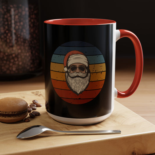 Cool Santa Accent Coffee Mug - Stylish Holiday Drinkware